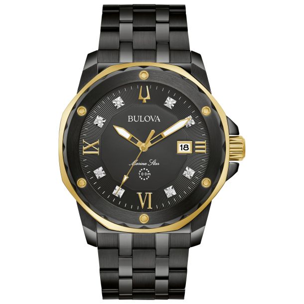 Reloj Bulova Marine Star Negro con Dorado