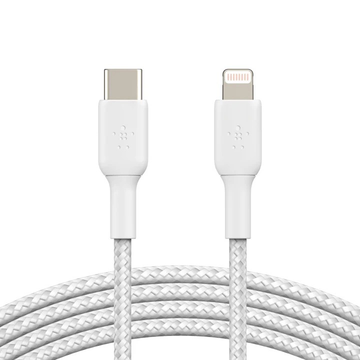 Cable Essager Lightning A C Trenzado Blanco
