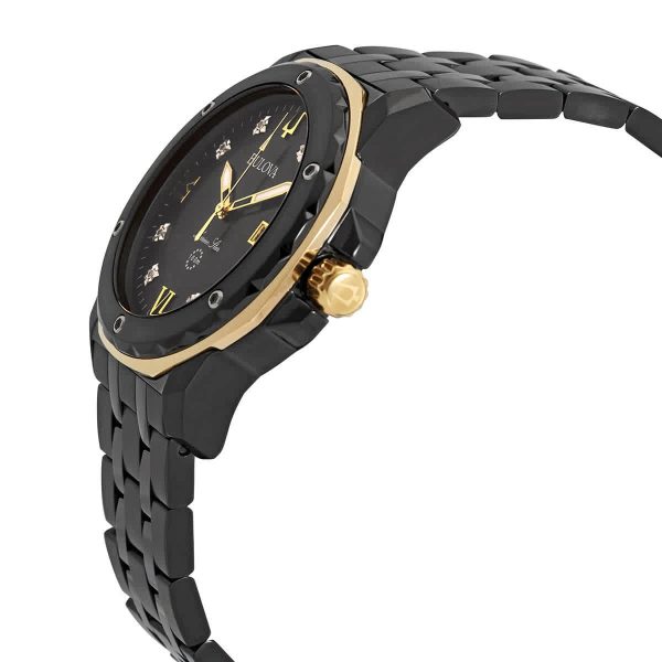 Reloj Bulova Marine Star Negro con Dorado - Imagen 2