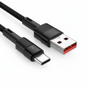 Cable Essager Tipo USB a Tipo C Trenzado Negro 0,5