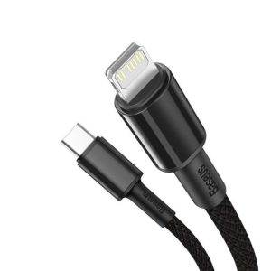 Cable Baseus Tipo C a Lightning 1m Trenzado Negro