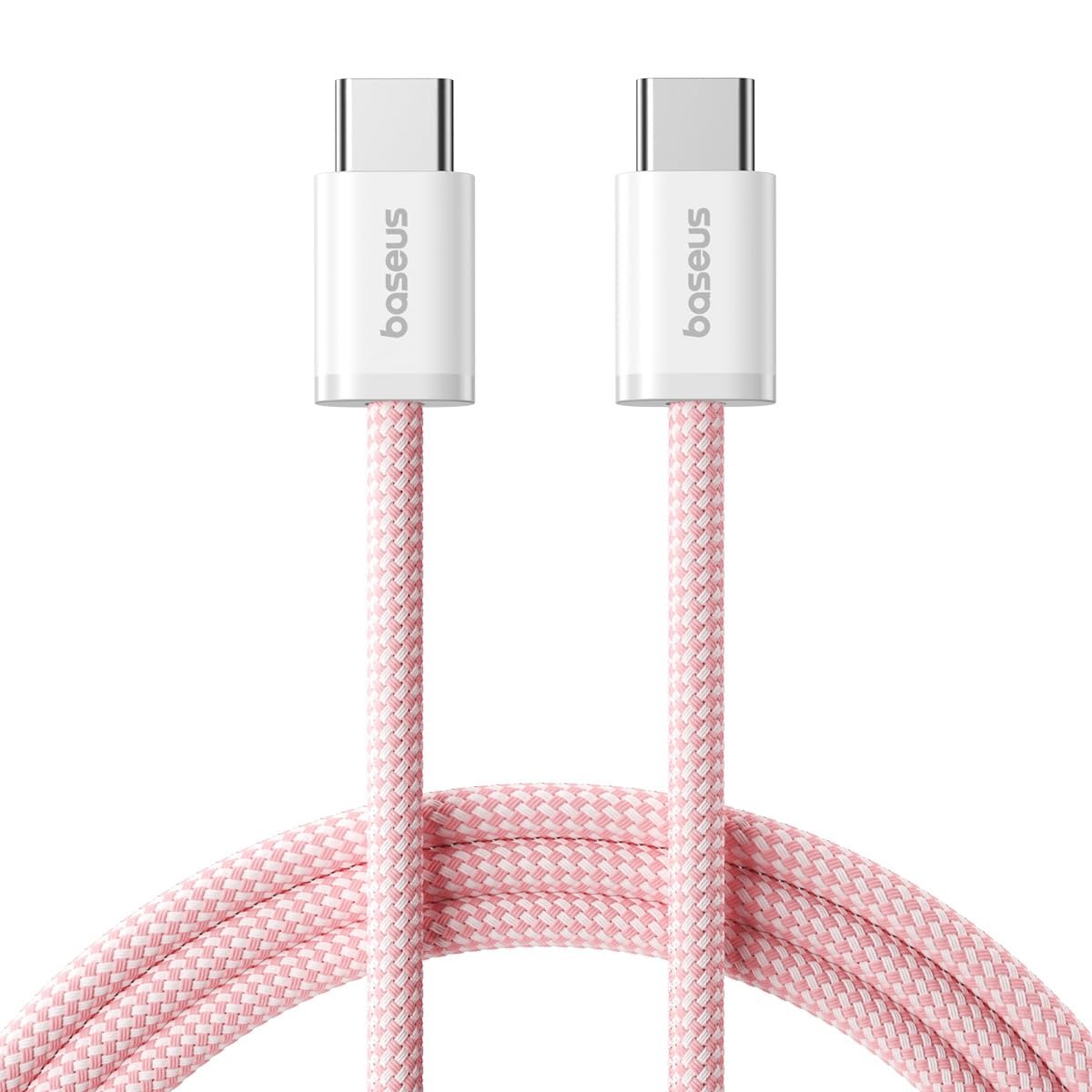 Cable Baseus C a C 100W Trenzado 2M Rosa