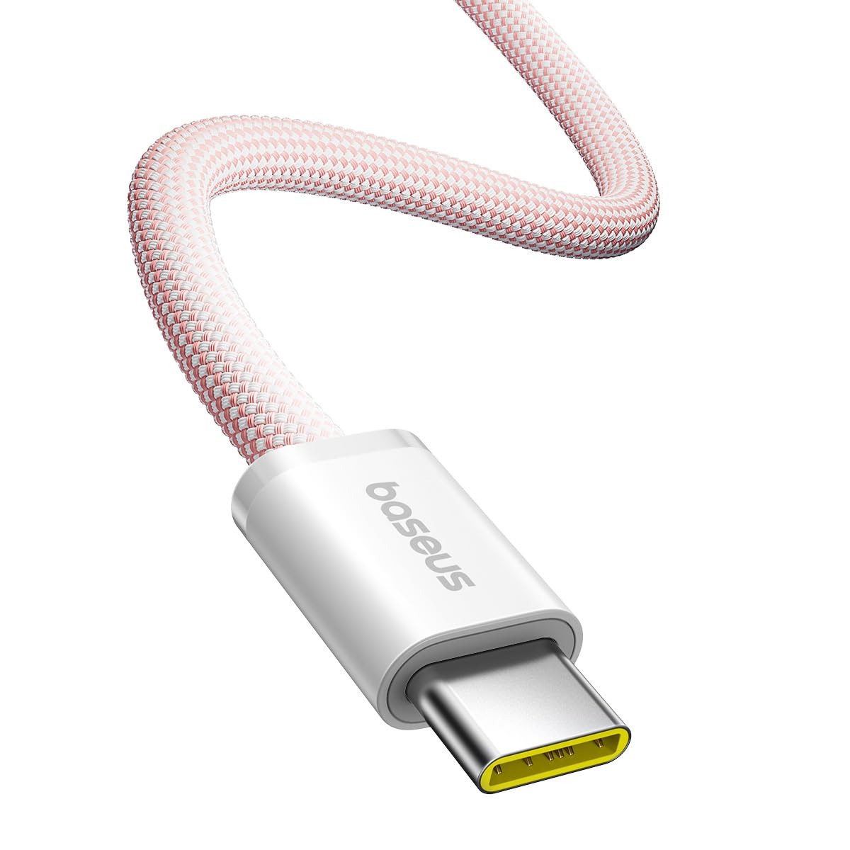 Cable Baseus C a C 100W Trenzado 2M Rosa - Imagen 2