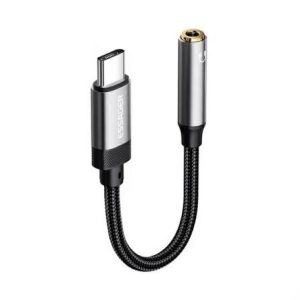 Adaptador Essager USB Tipo-C a 3.5 mm Negro