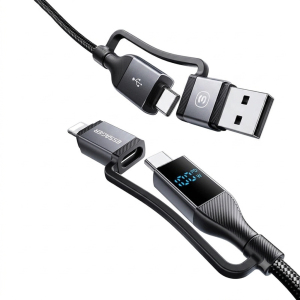 Cable Essager 4 en 1 USB-A/USB-C a USB-C/Lightning