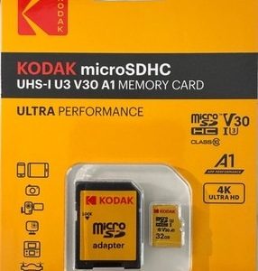 Tarjeta de Memoria Kodak MicroSDHC 32GB UHS-I U3 V30 A1