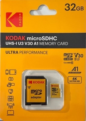 Tarjeta de Memoria Kodak MicroSDHC 32GB UHS-I U3 V30 A1